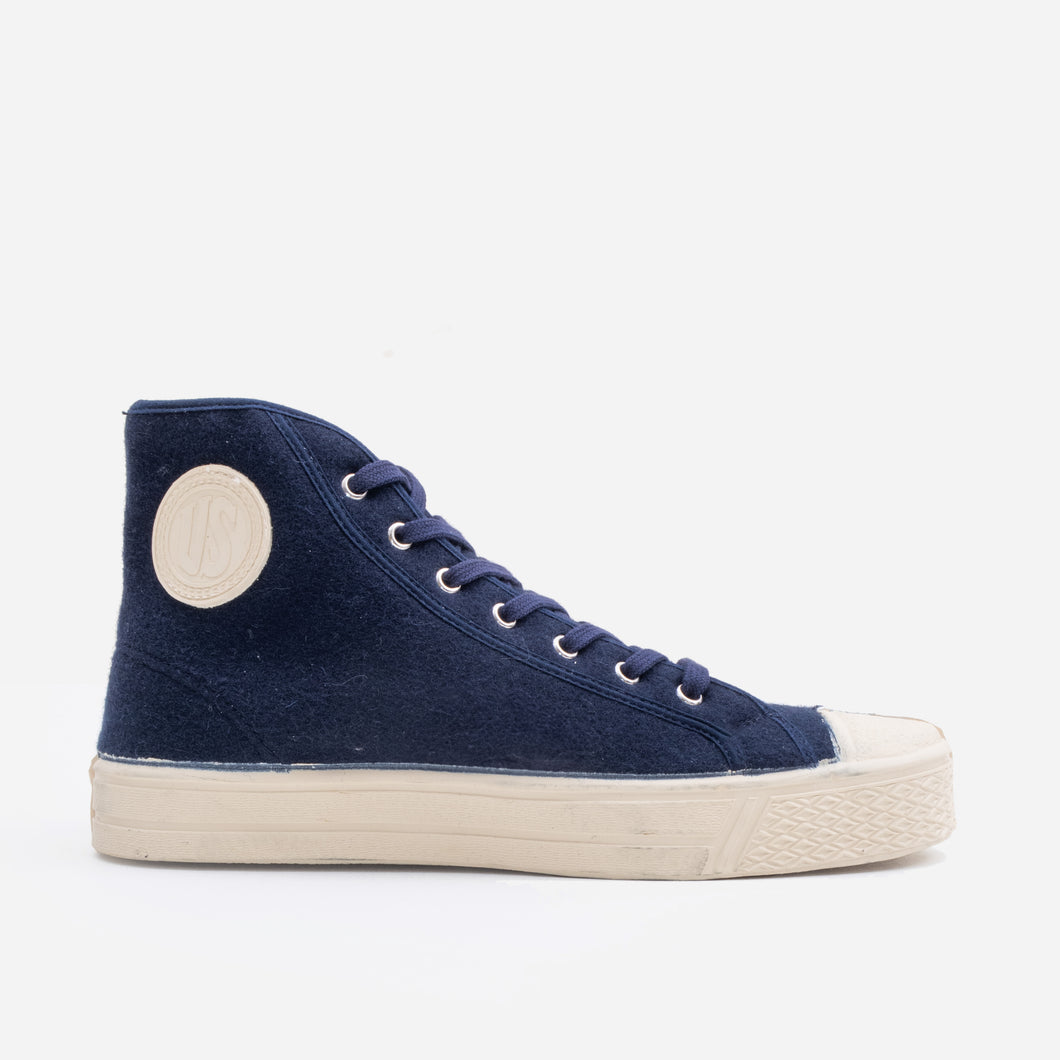 MILITARY WOOL HIGH - NAVY/ECRU