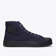 Load image into Gallery viewer, Military High Top - Navy/Black Sole